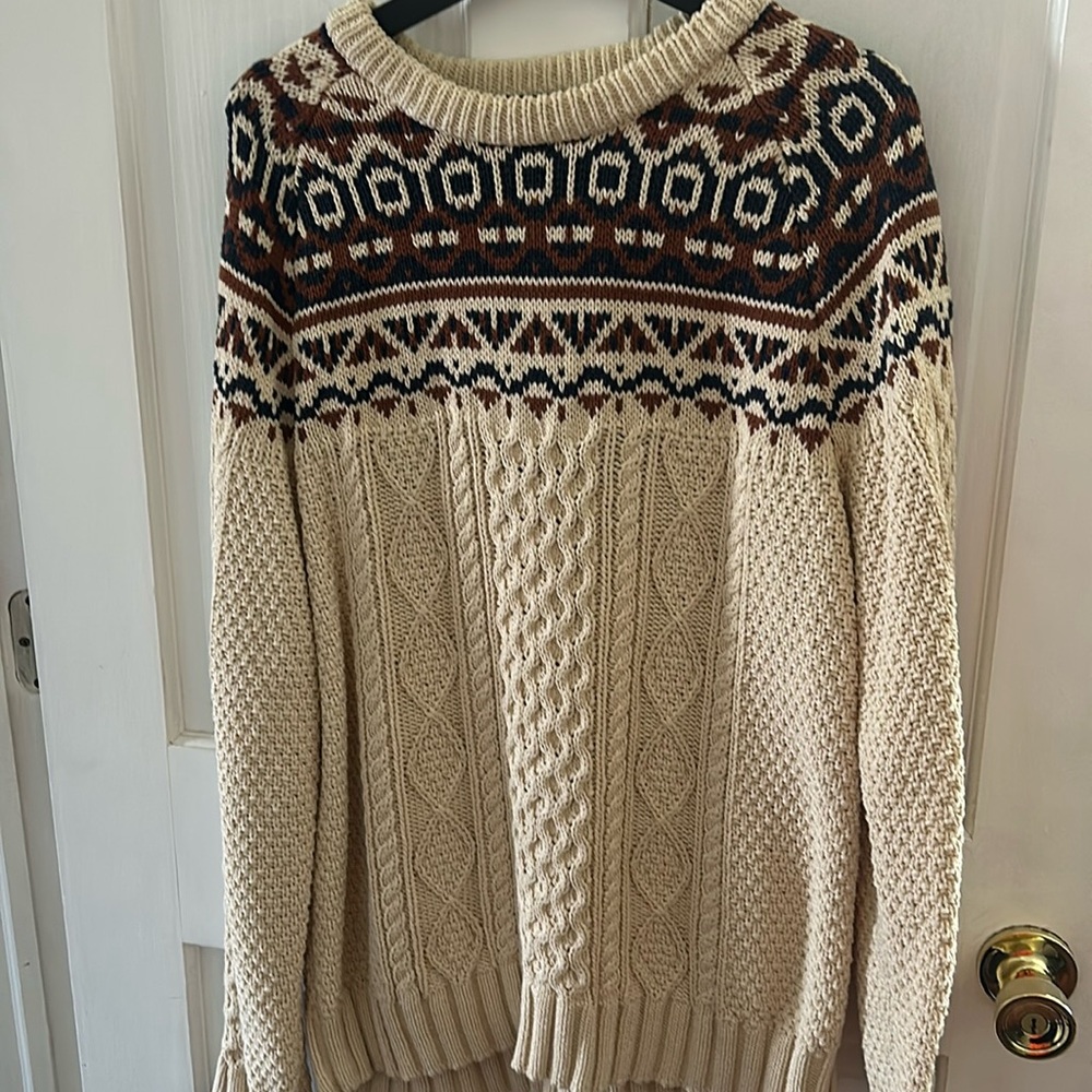 Ll Bean Cable-Knit Sweater - Large - image 1